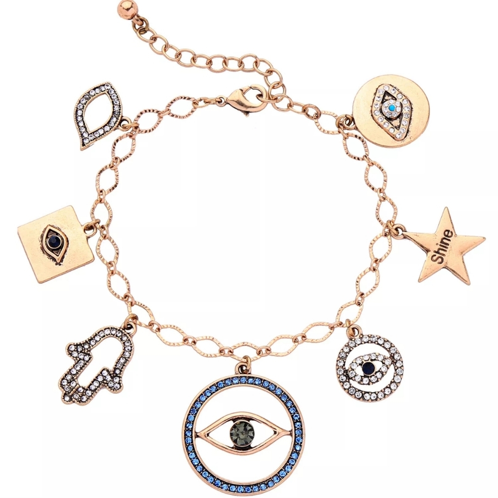 💎 gold charm bracelet